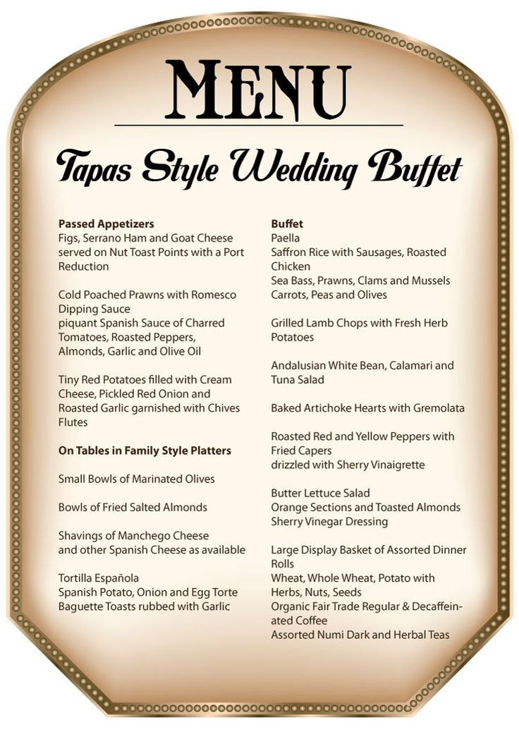 Wedding Buffet Menu Ideas DIY
 wedding buffet menu ideas diy