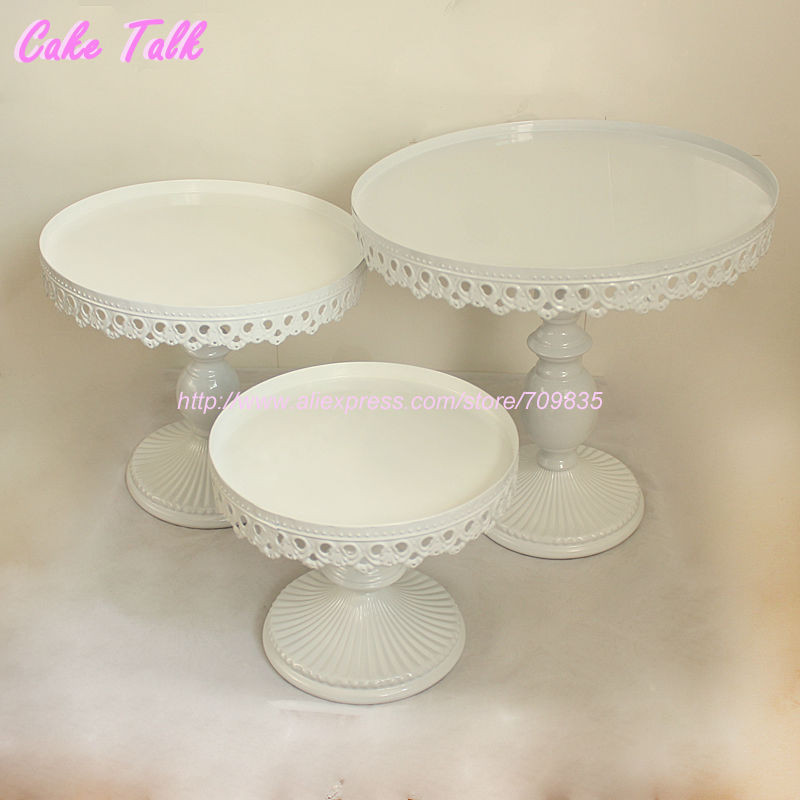 Wedding Cake Plate
 Set of 3 white wedding cake stand party decorator cupcake