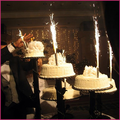 Wedding Cake Sparklers
 Sparklers on Wedding Cakes Inspiration Project Wedding