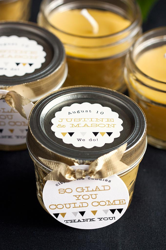 Wedding Candle Favors
 Beeswax Candle Wedding Favors Evermine Weddings