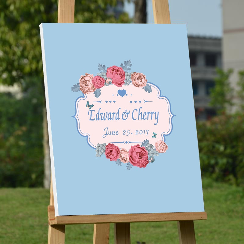 Wedding Canvas Guest Book
 Personalized Wedding Guest Book Rose Wedding Guest Book
