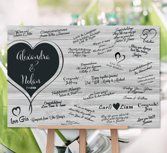 Wedding Canvas Guest Book
 Wedding Guest Book Personalized Poster or Canvas Print