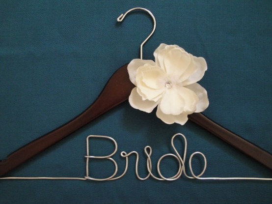 Wedding Dress Hanger DIY
 Champagne and Paper Cups DIY Personalized Bridal Hangers