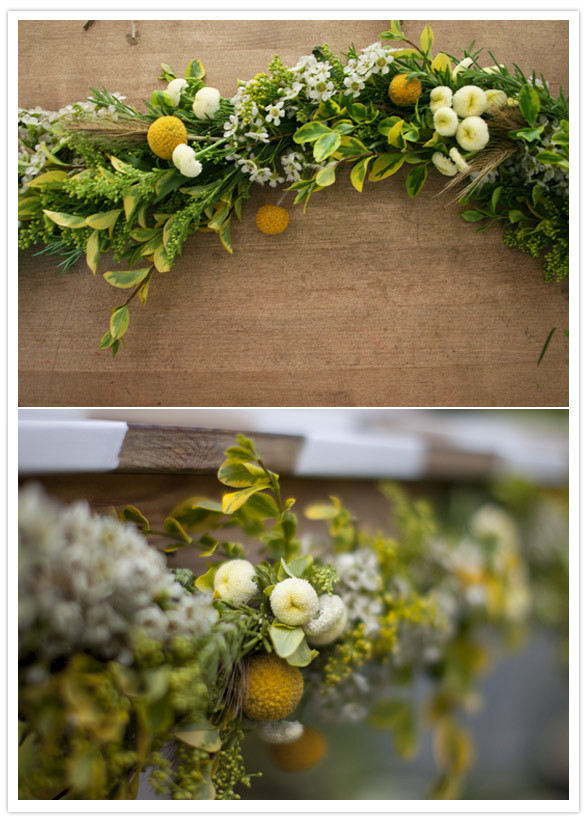 Wedding Garland DIY
 LQ Designs DIY floral garland from Local Social