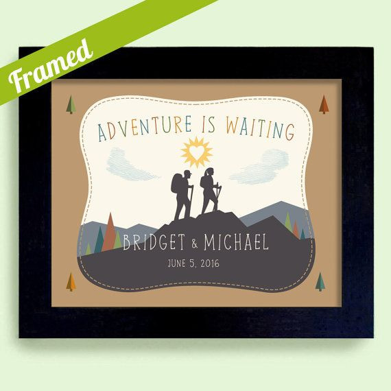 Wedding Gift Ideas For Outdoorsy Couple
 Rustic Wedding Art Engagement Gifts for Couple Loves to