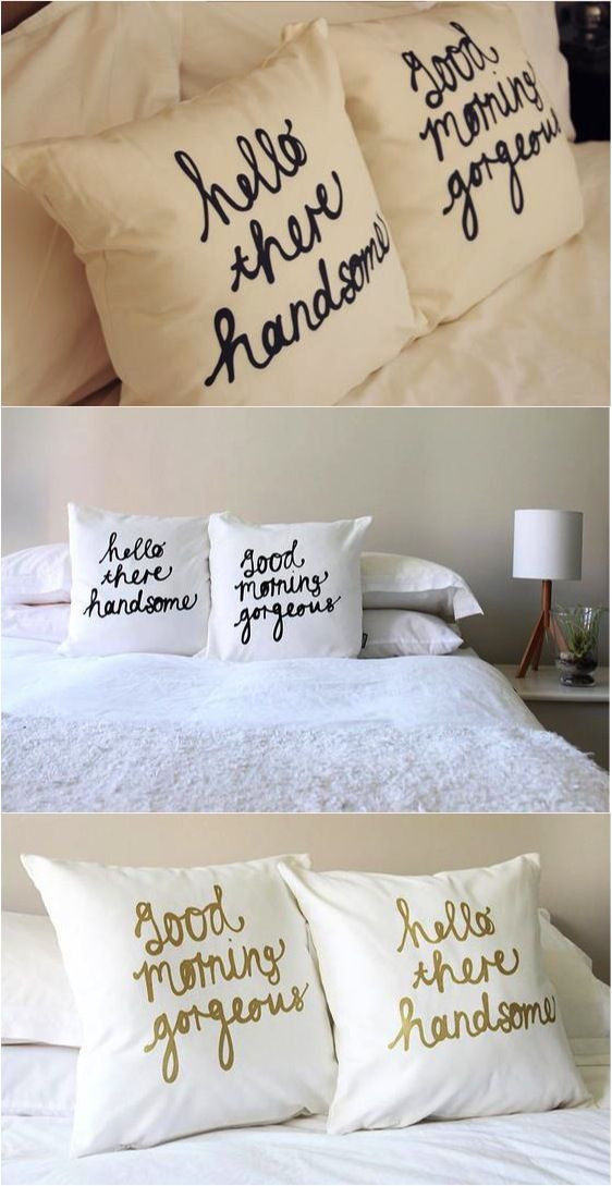 Wedding Gift Ideas For Young Couples
 How insanely cute are these pillows These would be such a