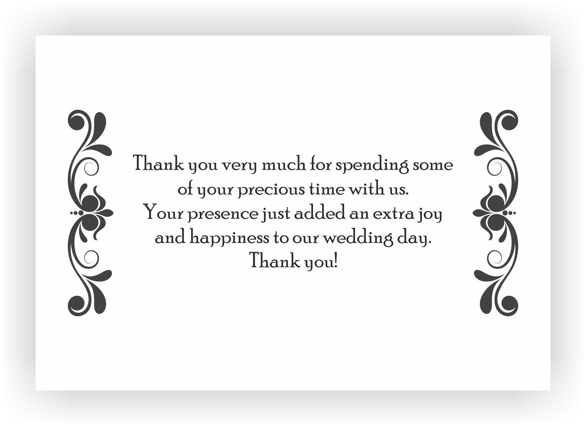 Wedding Gift Messages
 Thank You Note to ac pany your wedding Return Gift