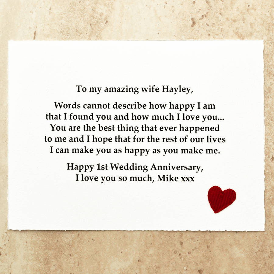 Wedding Gift Messages
 personalised wedding anniversary t by jenny arnott