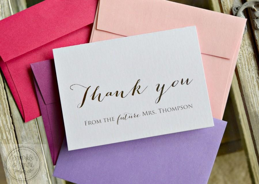 Wedding Gift Thank You Cards
 Bridal Shower Thank You Cards Future Mrs Thank You Cards