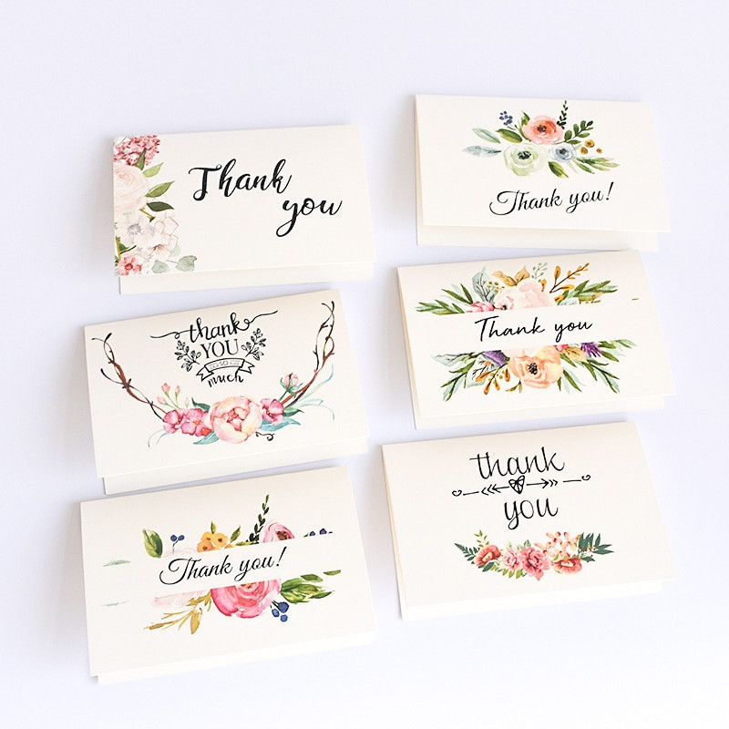 Wedding Gift Thank You Cards
 Floral Thank You Card Wedding Thanksgiving Party Gift Card