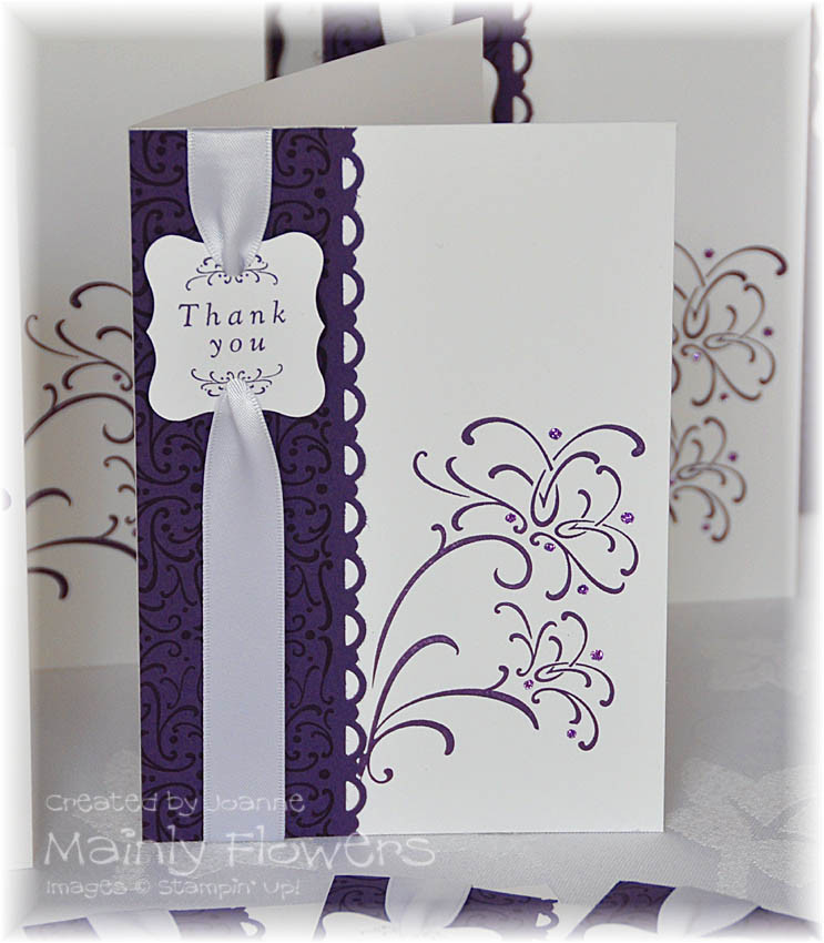 Wedding Gift Thank You Cards
 Mainly Flowers Independent Stampin Up Demonstrator