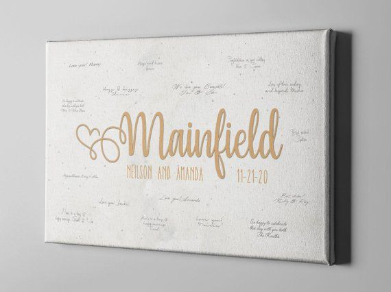 Wedding Guest Book For Sale
 SALE f Wedding Canvas Guest Book Last Name Guest