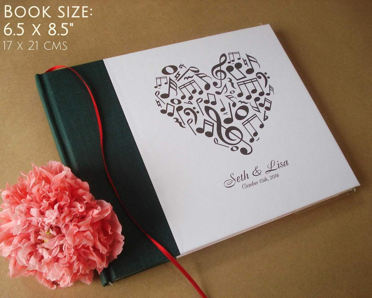 Wedding Guest Book For Sale
 Custom Musical Wedding Guest Book · Guest Book for Music