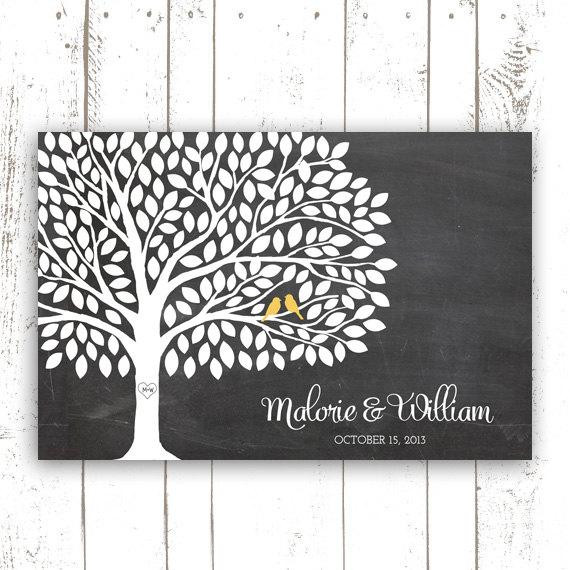 Wedding Guest Book Ideas Etsy
 Guest Book Tree Wedding Guest Book by MooseberryPaperCo on