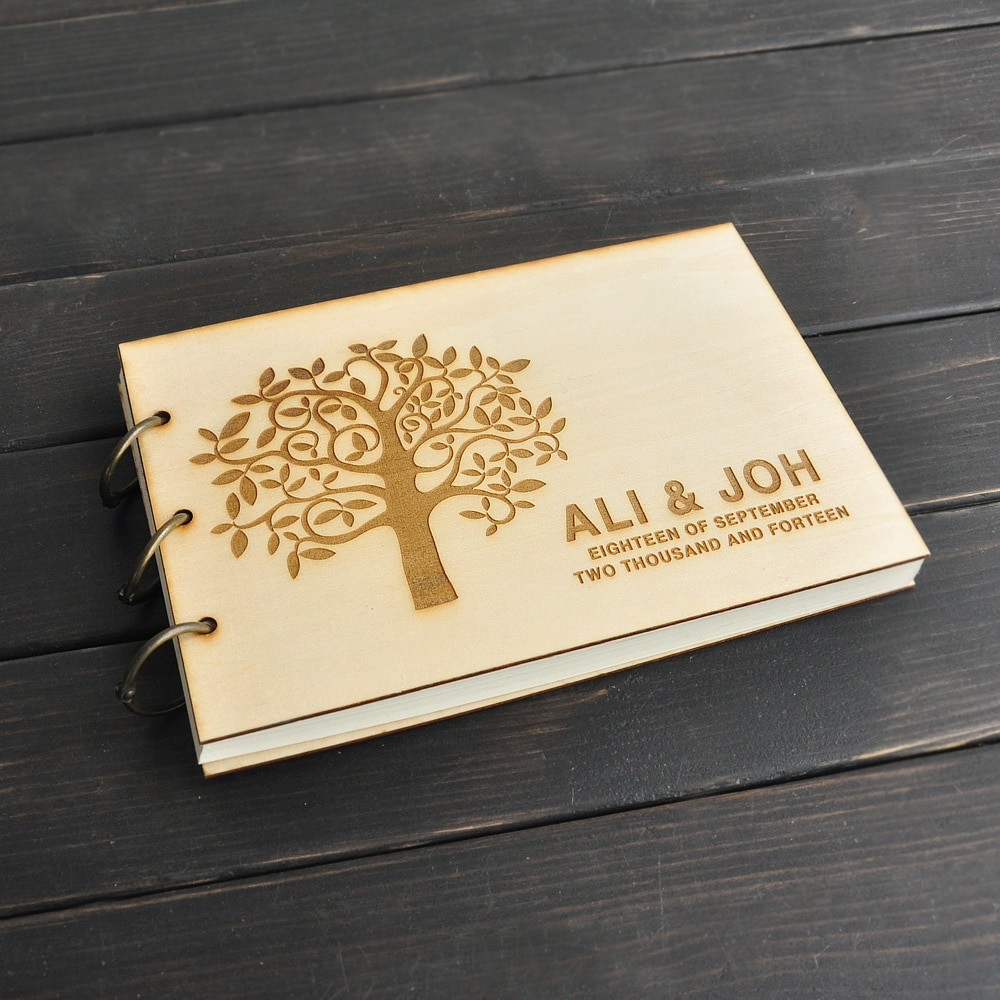Wedding Guest Book Personalised
 Personalized Wedding Guest Book Tree Wedding Guestbook