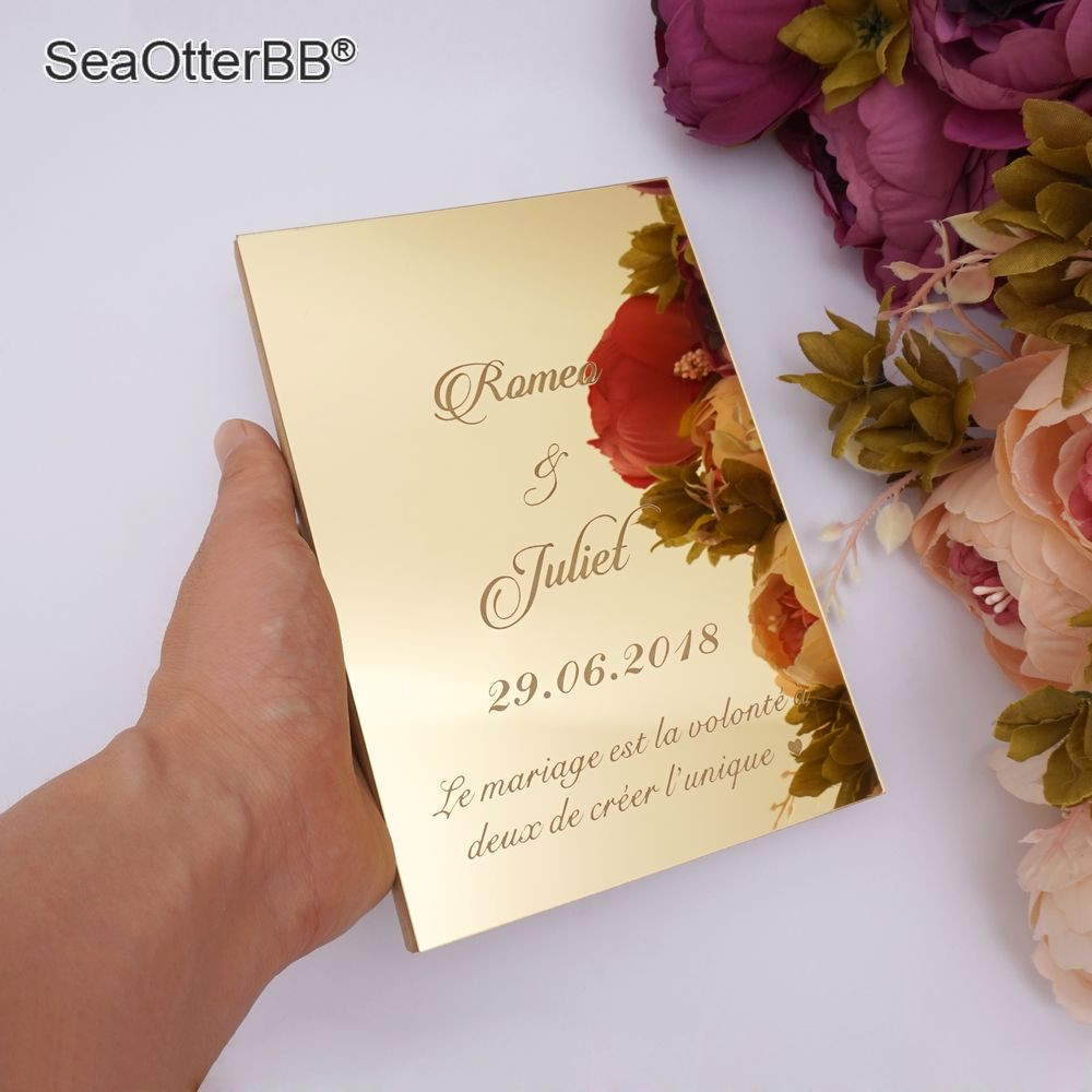 Wedding Guest Book Personalised
 26cm X 19cm Custom Wedding Guest Book Personalized Gold