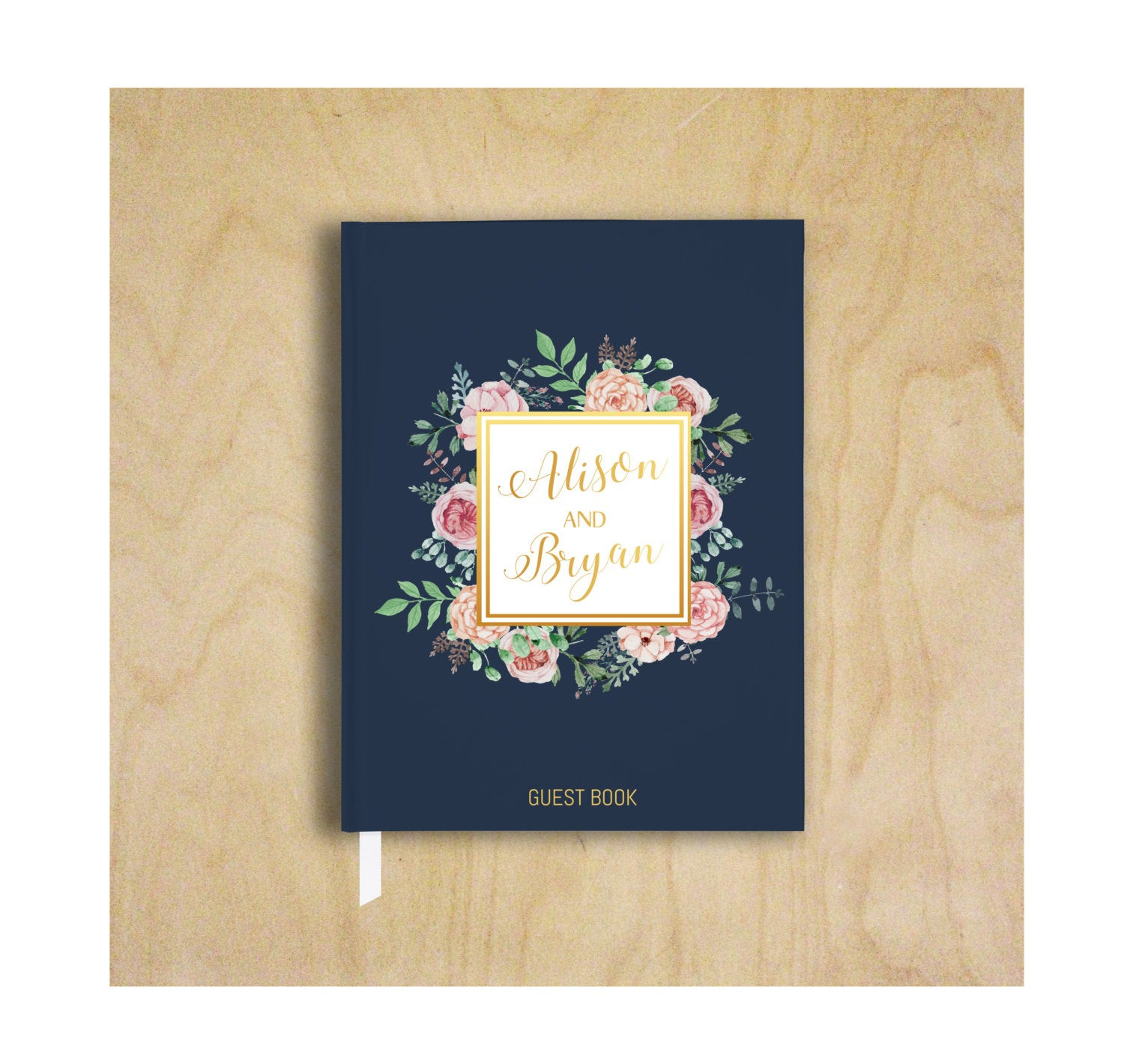 Wedding Guest Book Personalised
 Wedding Guest Book Personalized Navy Guest Book Wedding