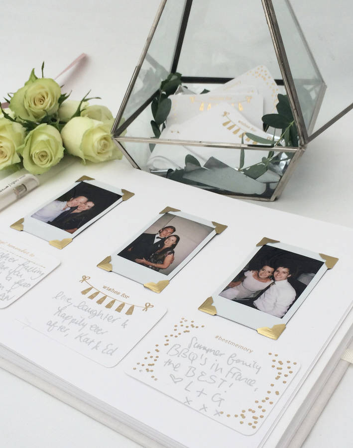 Wedding Guest Book Photo Book
 Personalised Wedding Guest Book By Pearl & Mason