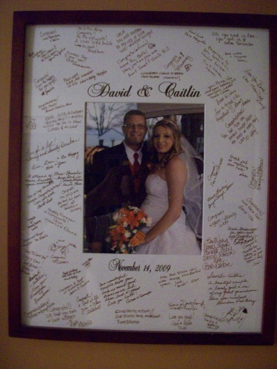 Wedding Guest Book Picture Frame
 Wedding Guest book Alternative Signature Picture Frame