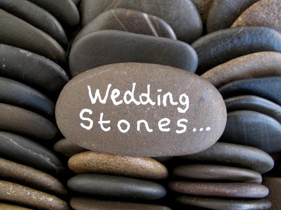 Wedding Guest Book Rocks
 60 Wedding Stones Guest Book Stones Wish Stones Flat by