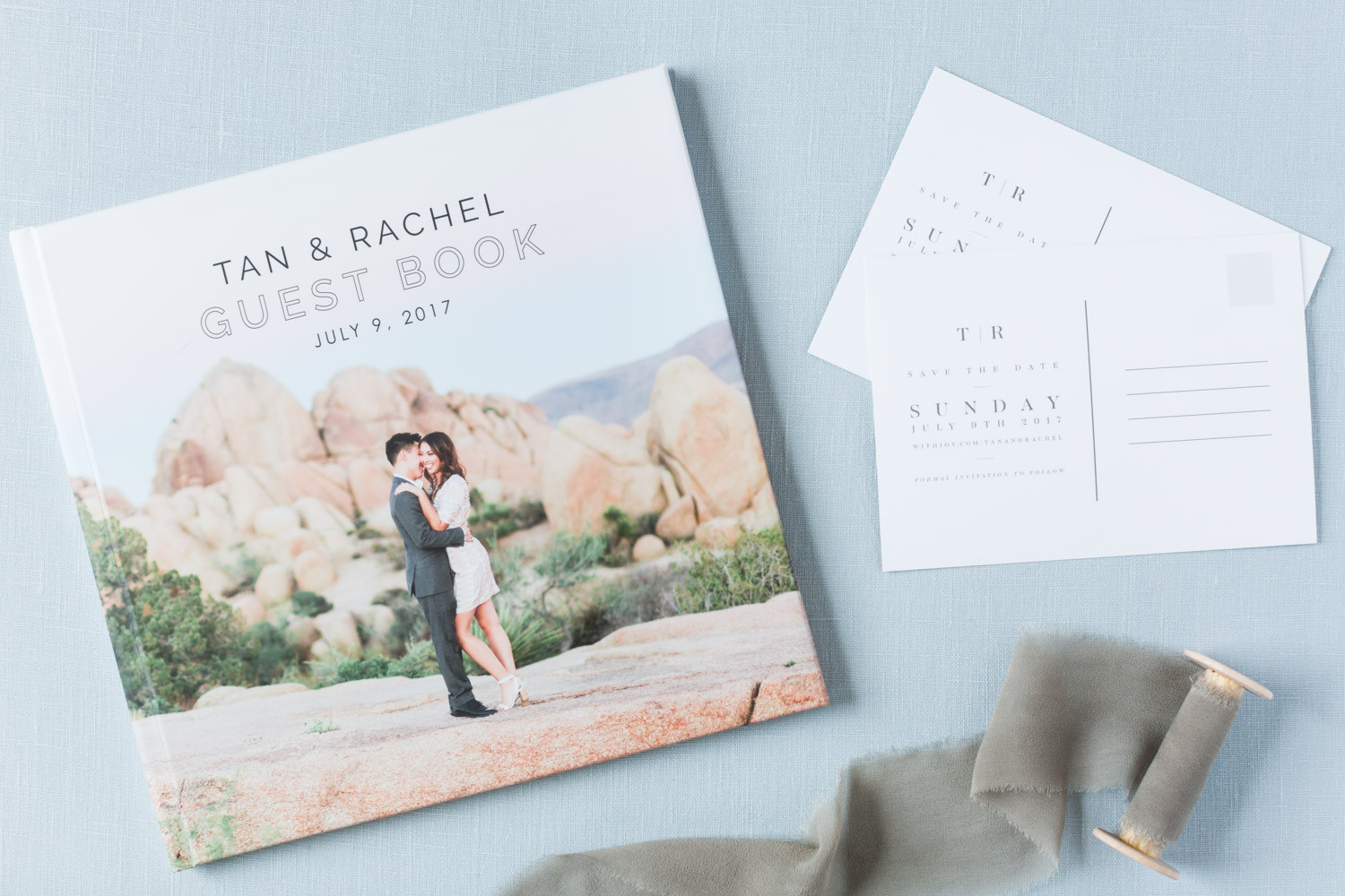 Wedding Guest Photo Book
 Chic and Modern Engagement Guest Book for the Wedding