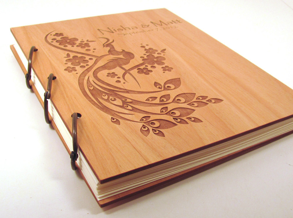 Wedding Guest Photo Book
 Wooden Wedding Guest Book Album LARGE by
