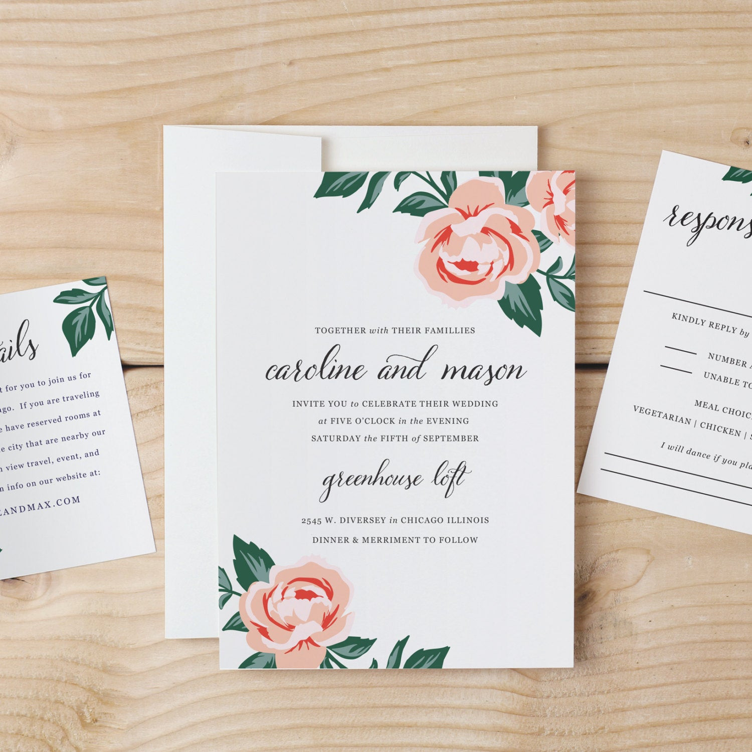 Wedding Invitation DIY Templates
 DIY Wedding Invitation Template Colorful Floral Word or