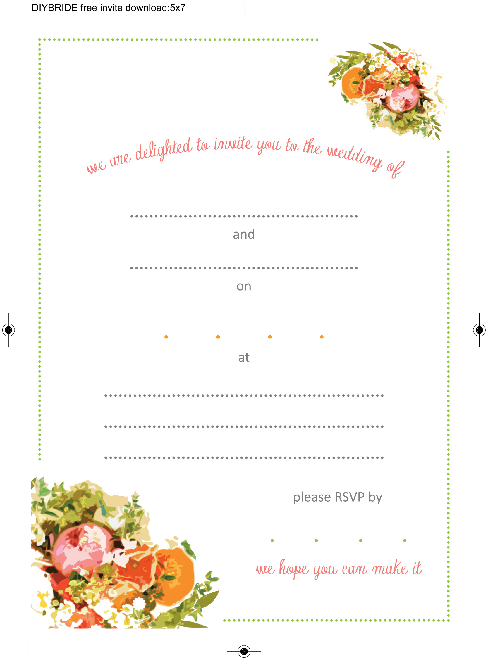 Wedding Invitation Template Free
 Wedding Invitation Templates That Are Cute And Easy to