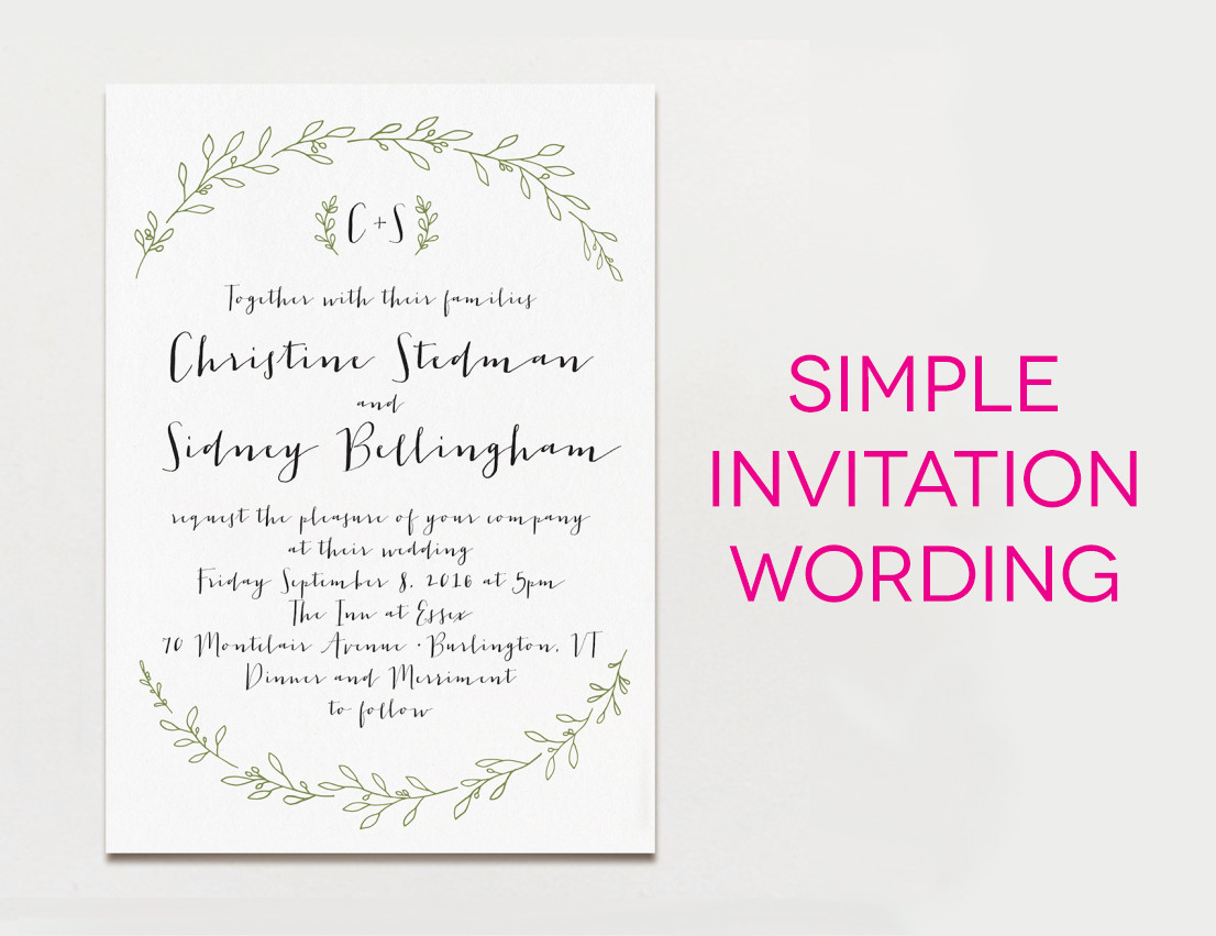 Wedding Invitation Wording
 15 Wedding Invitation Wording Samples From Traditional to Fun