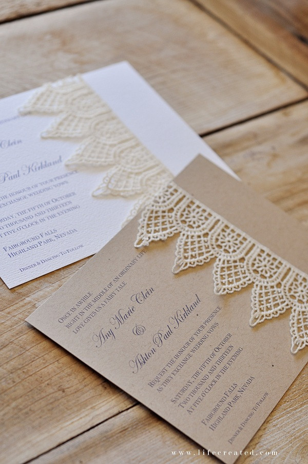 Wedding Invites DIY
 Craftaholics Anonymous