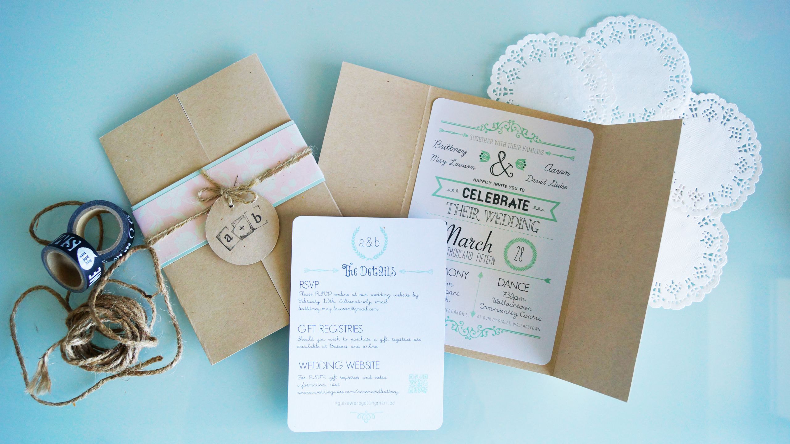 Wedding Invites DIY
 My DIY Rustic Wedding Invitations Ever So Britty