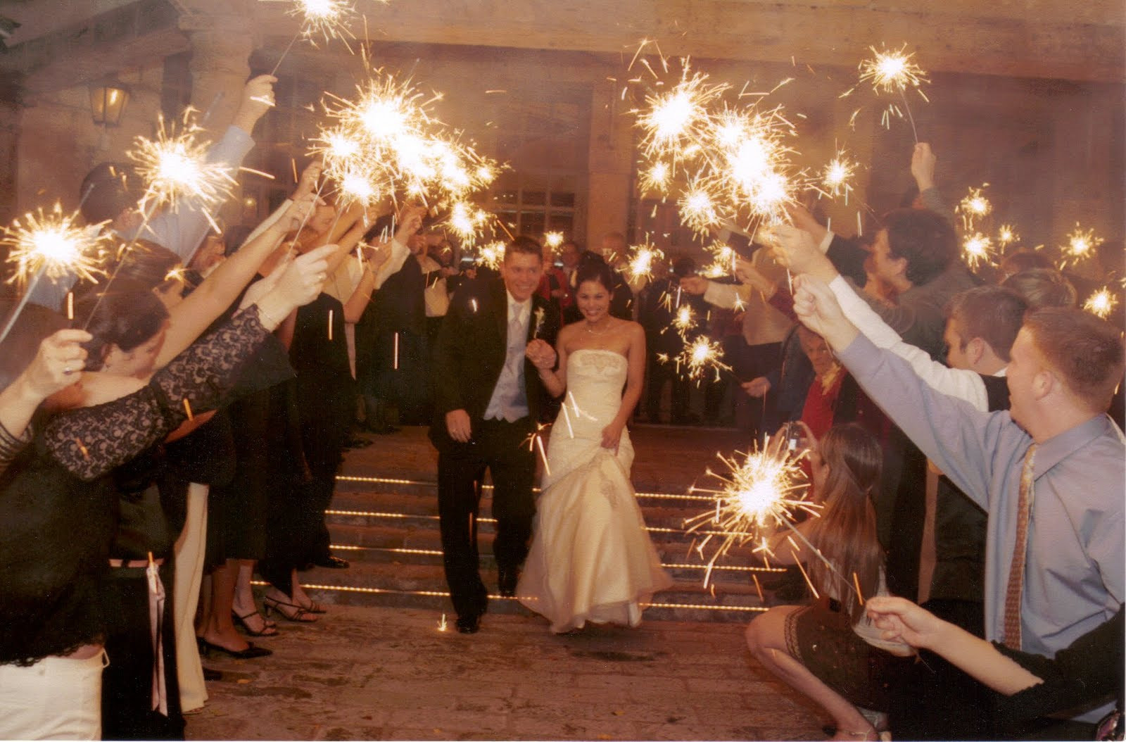 Wedding Pictures With Sparklers
 Wedding sparklers Lighting up the party