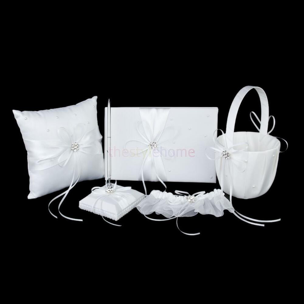 Wedding Pillow And Guest Book Sets
 Wedding Guest Book and Pen Set Ring Bearer Pillow Flower