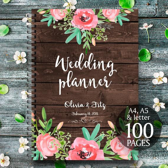 Wedding Planner Binder DIY
 Rustic wedding binder Printable wedding planner by ClaireTALE