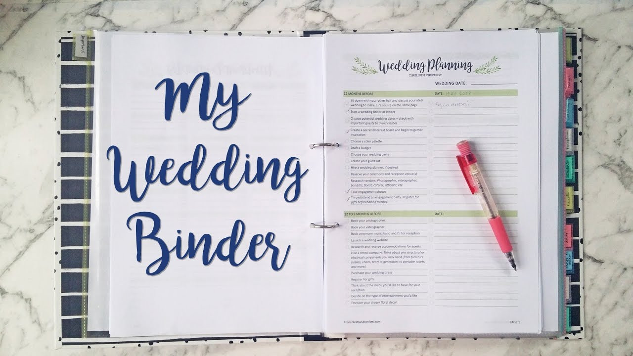 Wedding Planner Binder DIY
 DIY WEDDING BINDER FLIP THROUGH