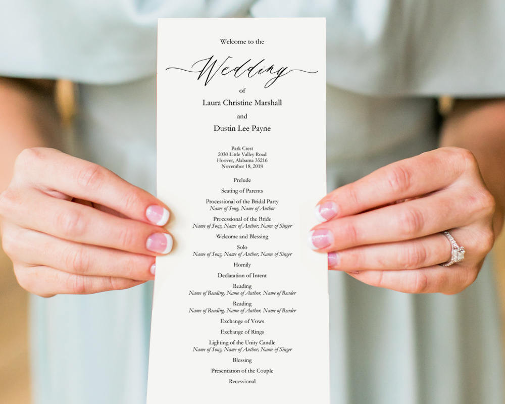 Wedding Program DIY Template
 DIY Wedding Programs · Wedding Templates and Printables