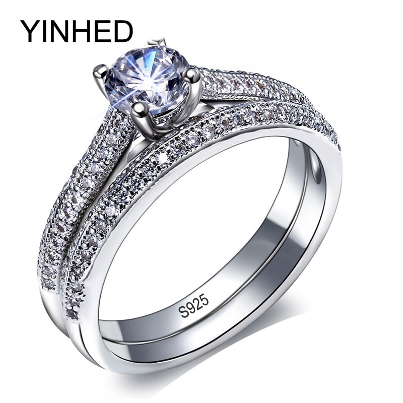 Wedding Ring Brands
 Big Sale YINHED Brand Wedding Ring Set Solid 925 Sterling