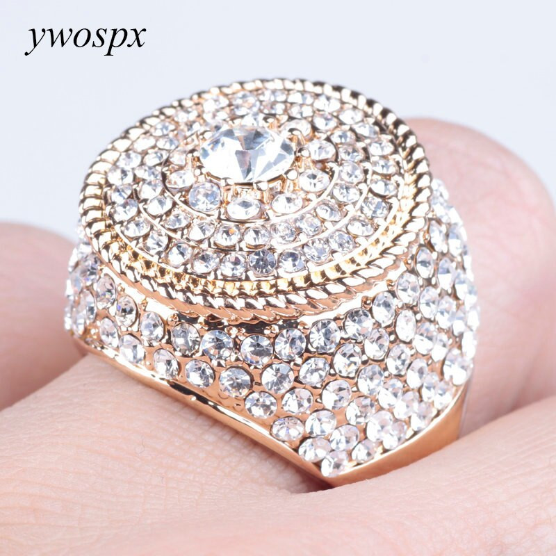 Wedding Ring Brands
 ywospx Top Sale New Wedding Rings Gold Color Cubic Zircon