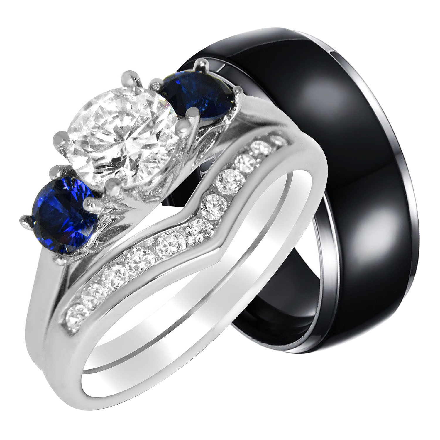 Wedding Ring Sets For Him And Her Cheap
 LaRaso & Co Wedding Ring Set for Him and Her Cheap His