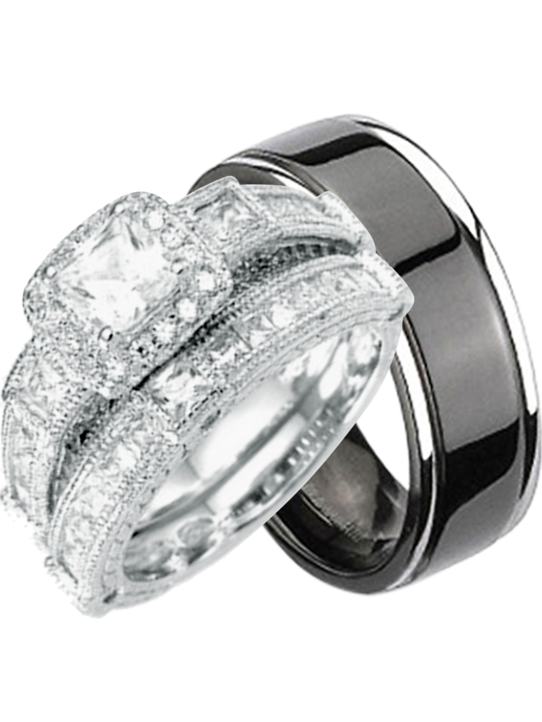 Wedding Ring Sets For Him And Her Cheap
 LaRaso & Co His and Hers Wedding Ring Set Cheap Wedding