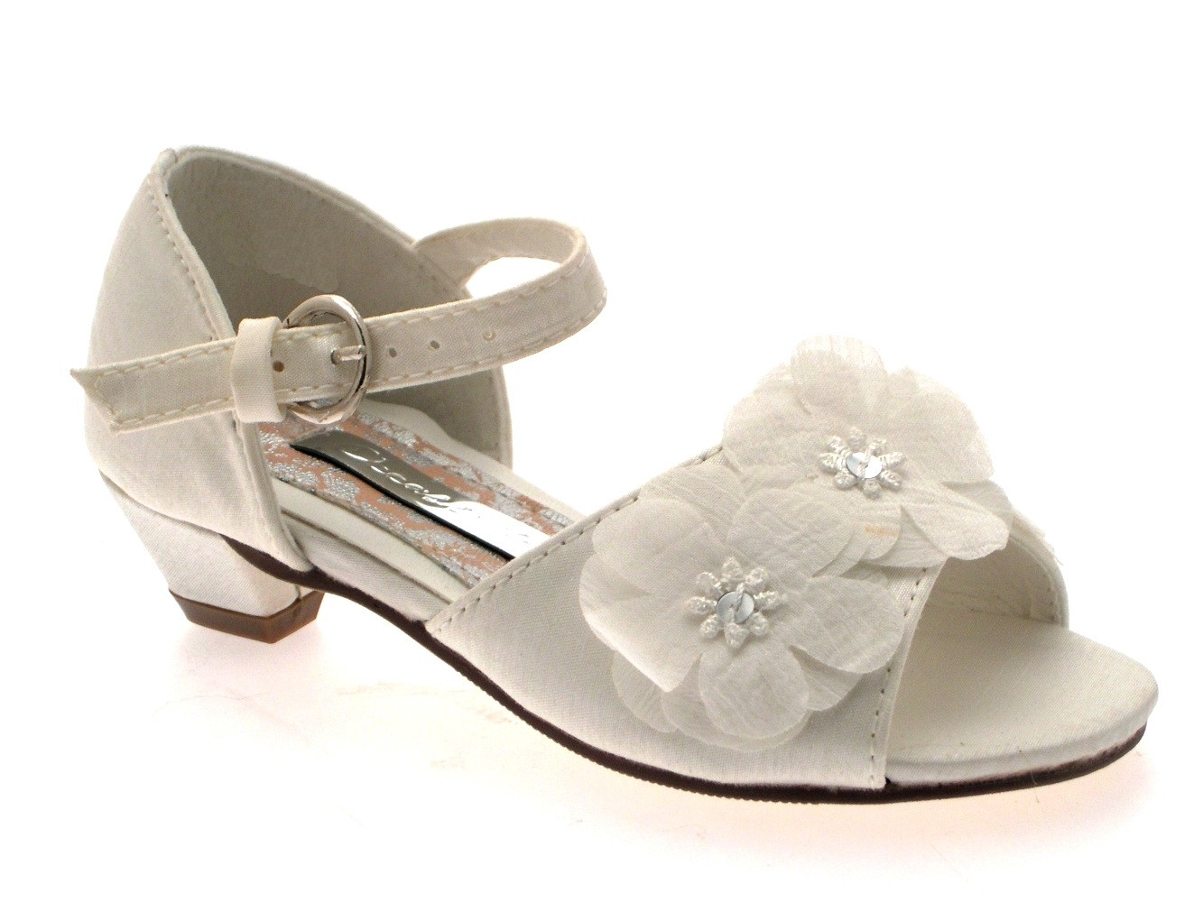 Wedding Shoes For Kids
 GIRLS KIDS SATIN FLOWER WEDDING BRIDAL BRIDESMAID IVORY