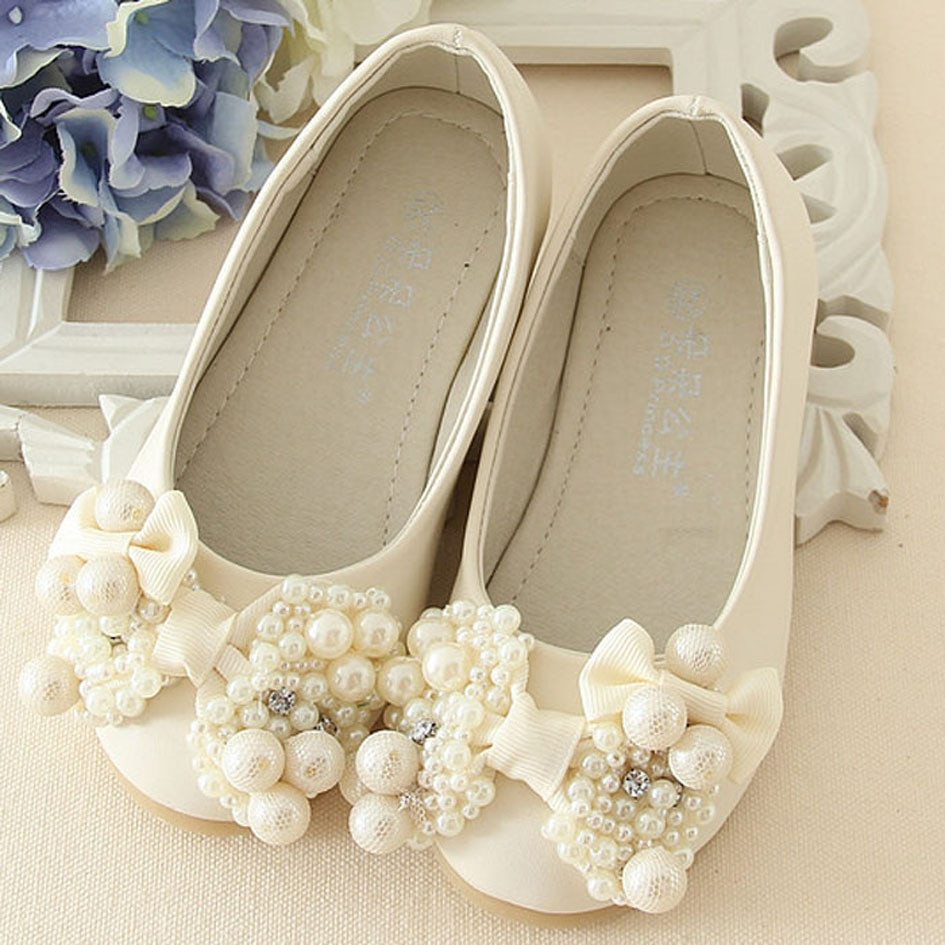 Wedding Shoes For Kids
 Pearls Flower Girls Wedding Shoes 2017 New Style Luxury
