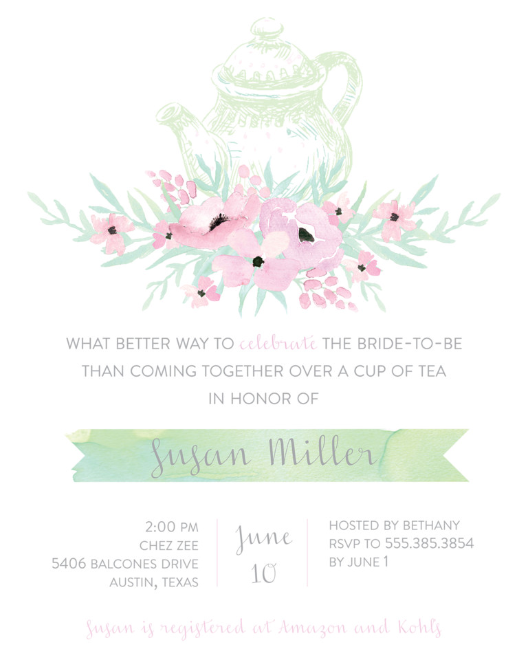 Wedding Shower Invitations Wording
 Bridal Shower Invitation Wording Ideas and Etiquette