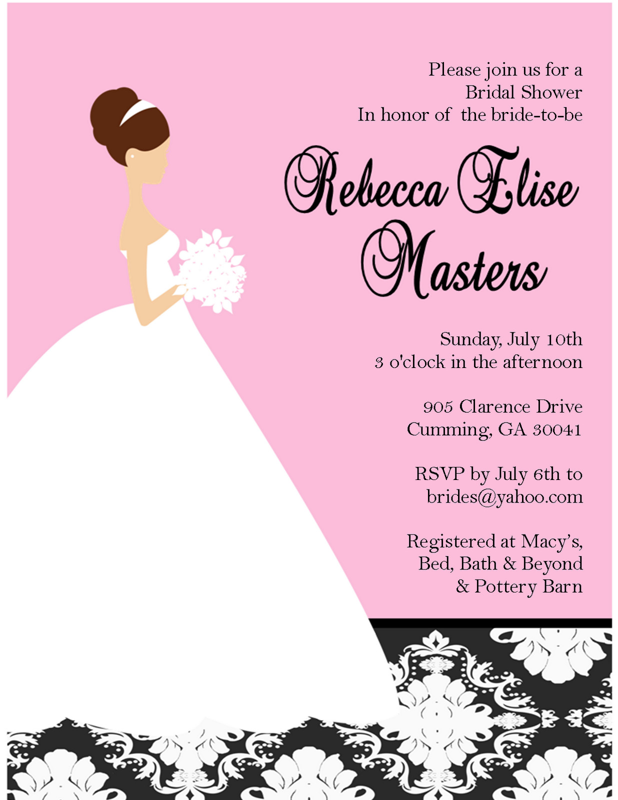 Wedding Shower Invitations Wording
 Bridal Shower Invitation Wording