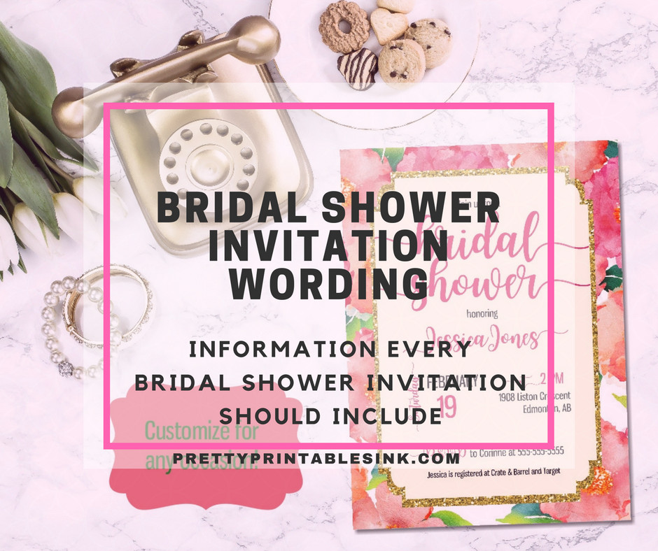 Wedding Shower Invitations Wording
 Bridal shower invitation wording what you need to know