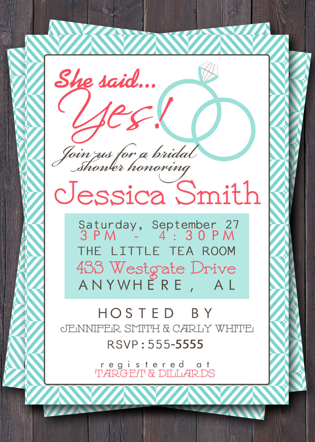 Wedding Shower Invitations Wording
 Items similar to Wedding Shower Invitation Invite Bridal