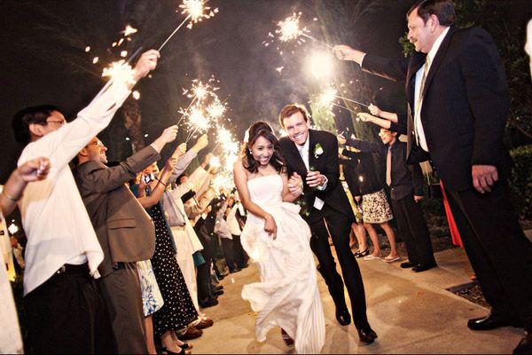 Wedding Sparklers Los Angeles
 Wedding exit sparklers