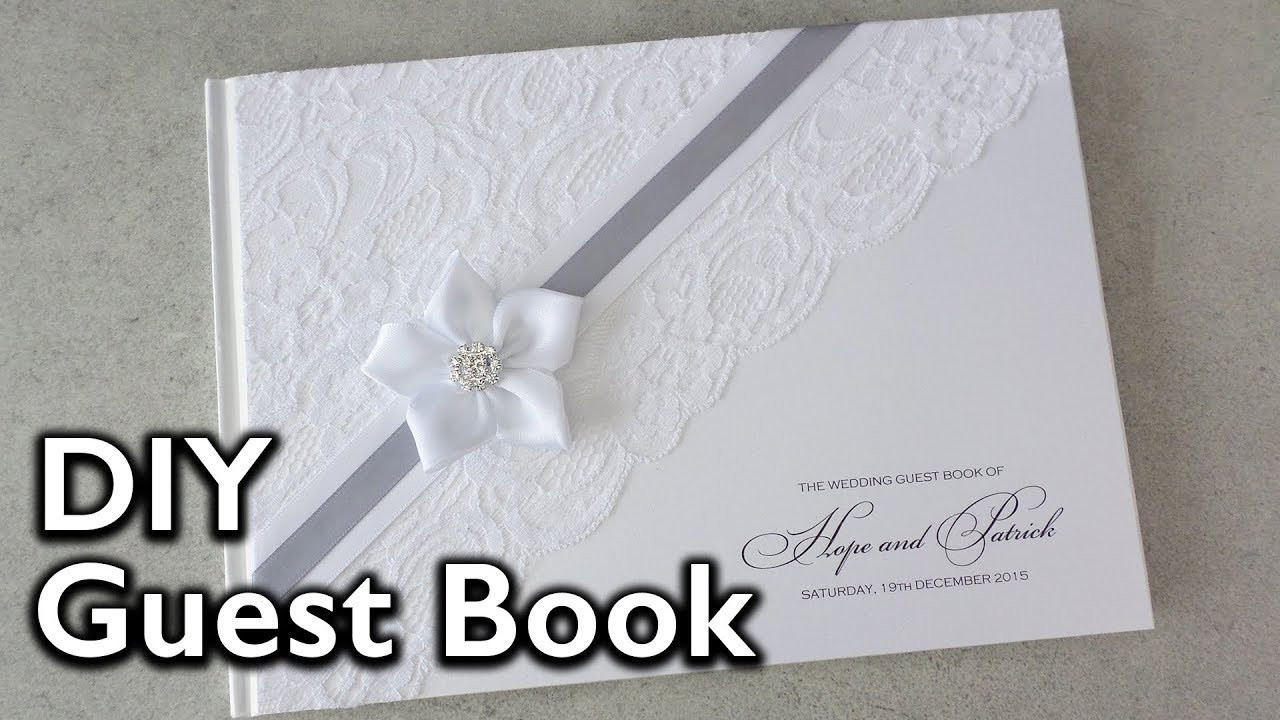 Wedding Stationery Guest Book
 How to make an elegant lace and satin ribbon flower Guest