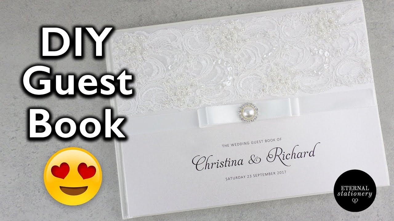 Wedding Stationery Guest Book
 Hardcover Wedding Guest Book Tutorial DIY Wedding