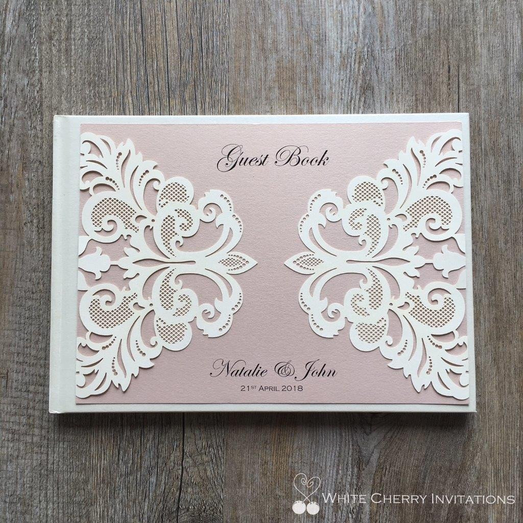 Wedding Stationery Guest Book
 Wedding Guest Book White Cherry Invitations